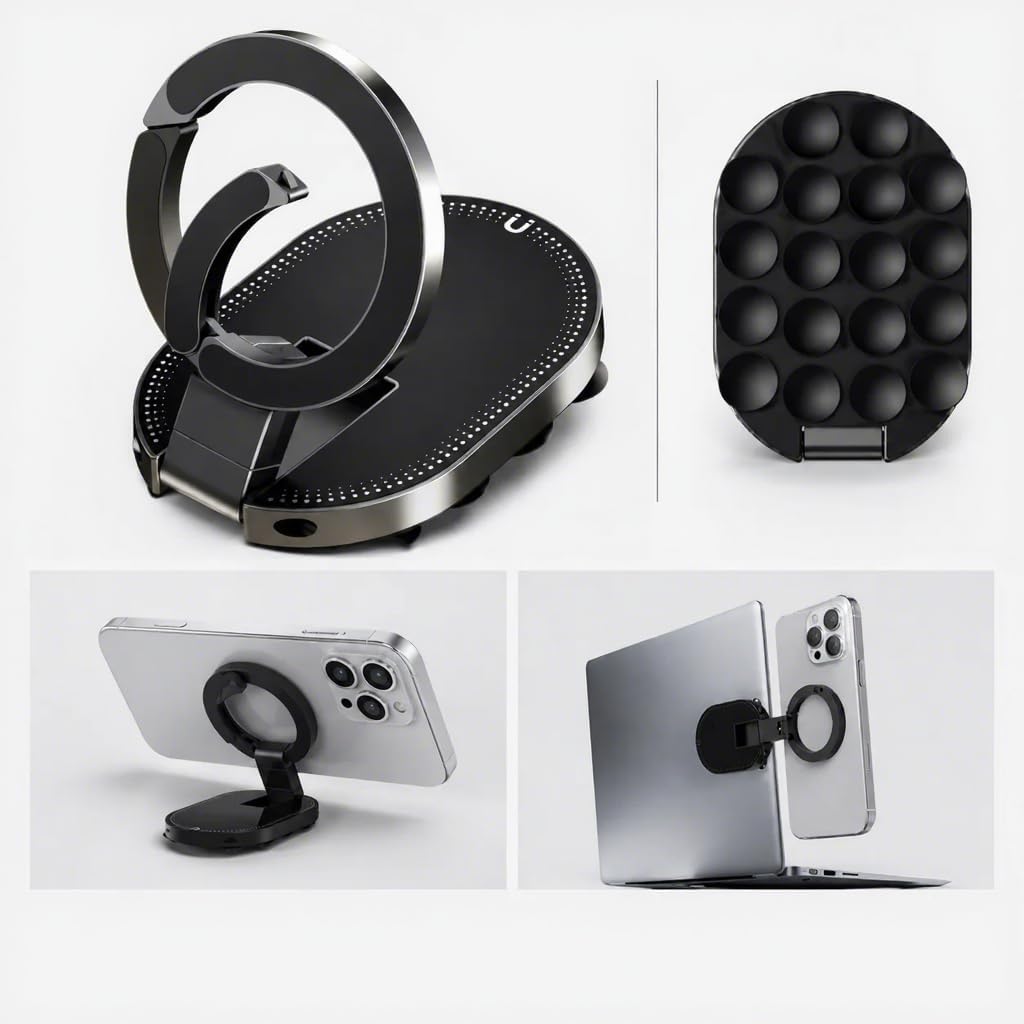 3-in-1 Foldable Magnetic Phone Mount