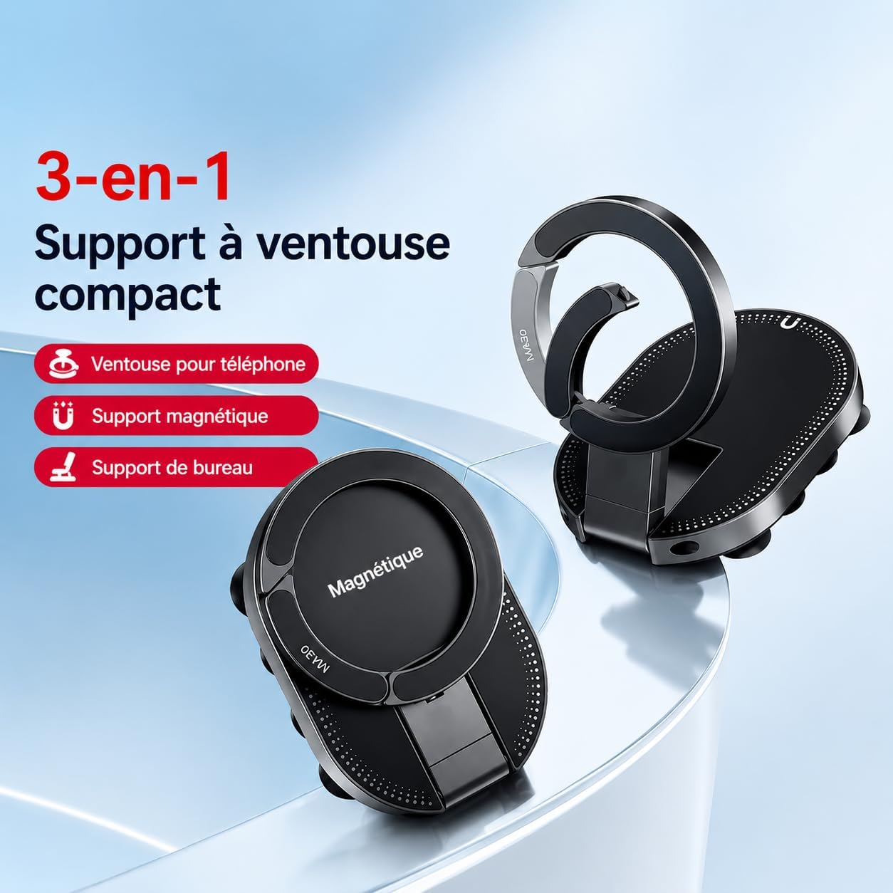 3-in-1 Foldable Magnetic Phone Mount