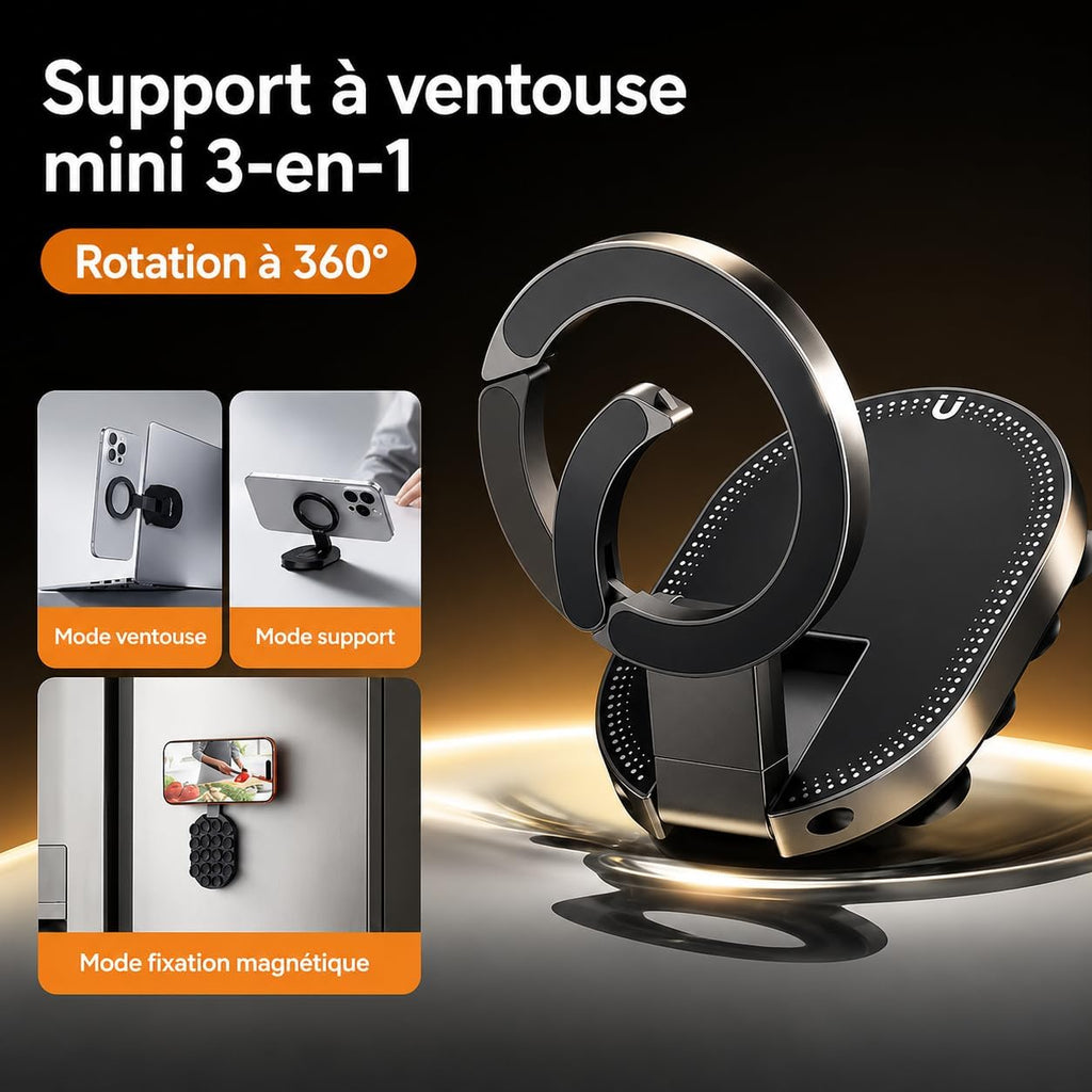 3-in-1 Foldable Magnetic Phone Mount