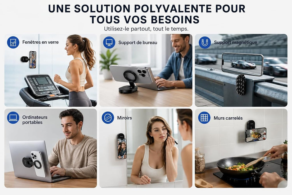 3-in-1 Foldable Magnetic Phone Mount