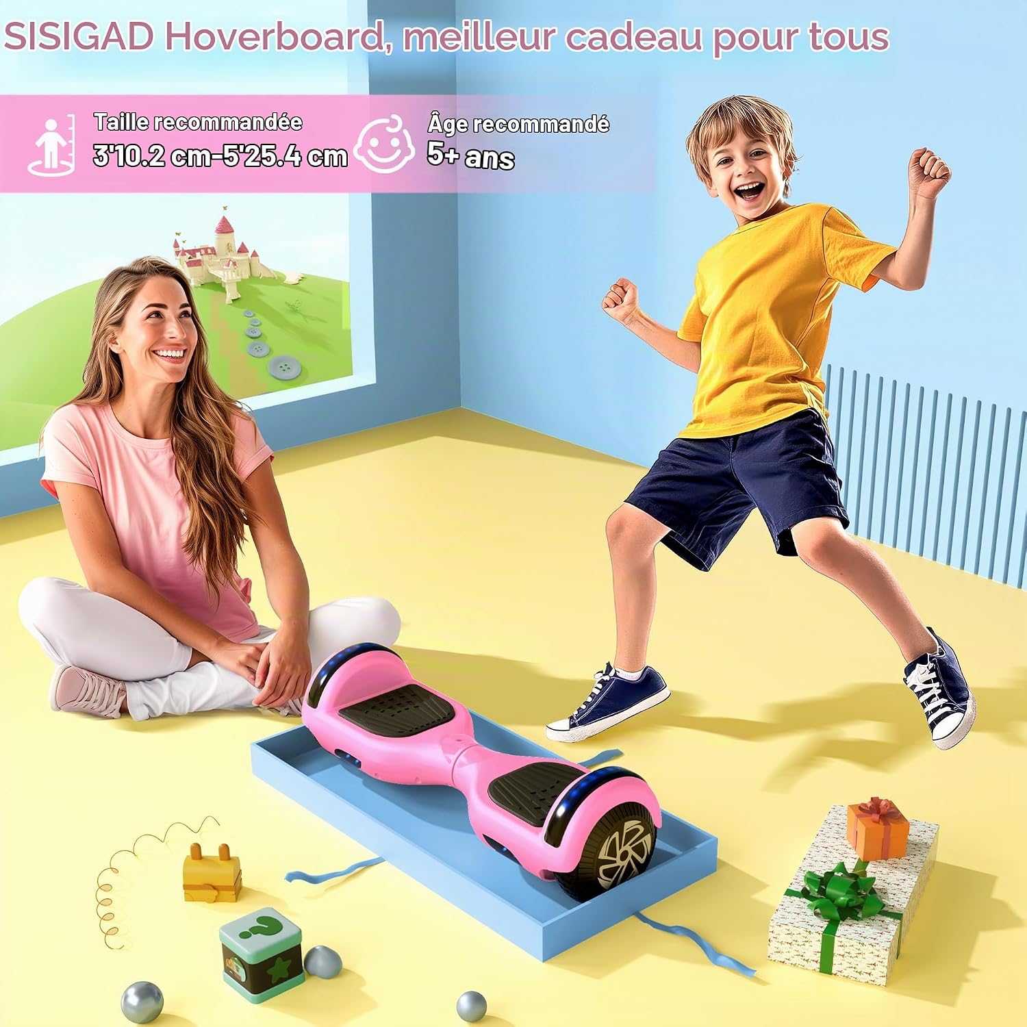 Hoverboard Bluetooth LED SISIGAD 6,5 pouces