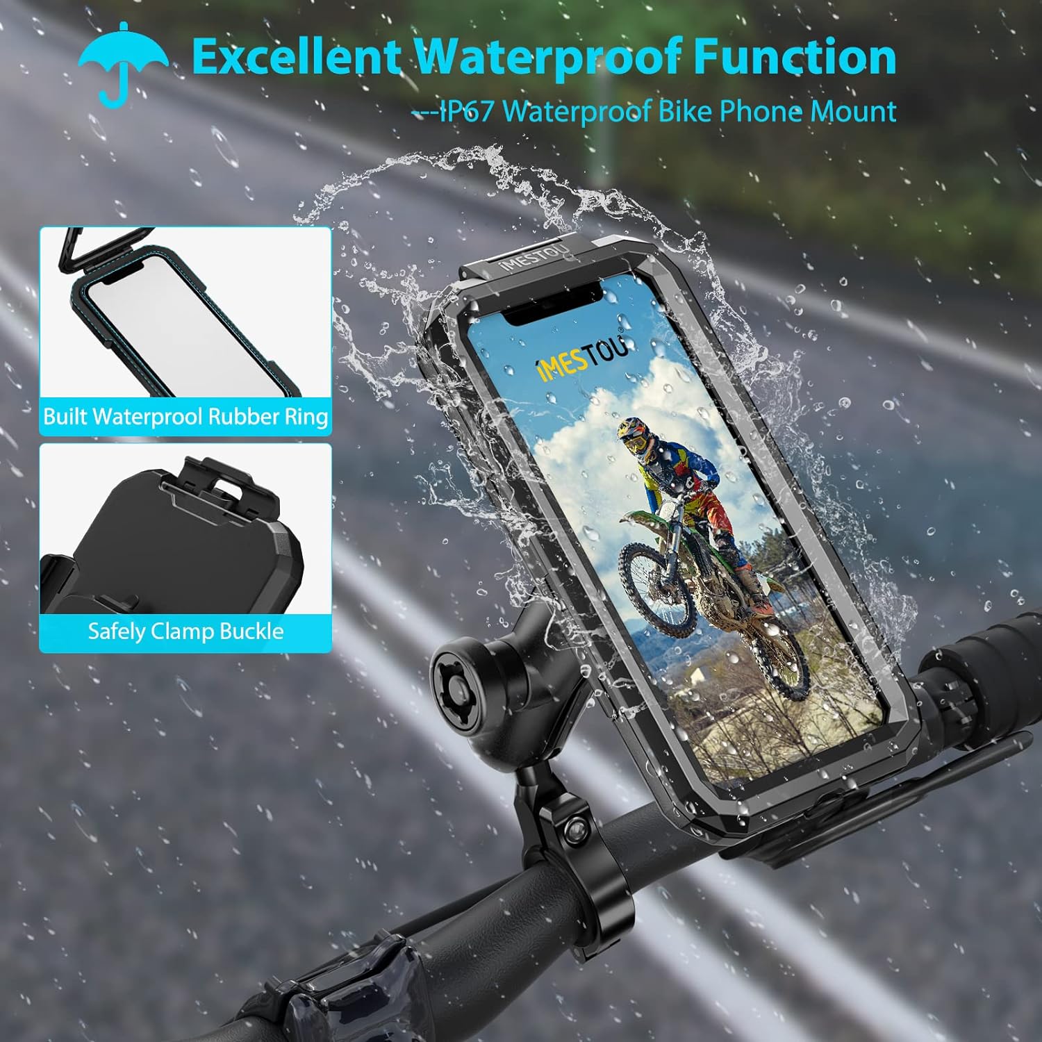 Support de Téléphone Antivol et Étanche pour Moto