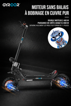 Trottinette électrique G63 Double Moteur –2400W nominal / 3000W crête