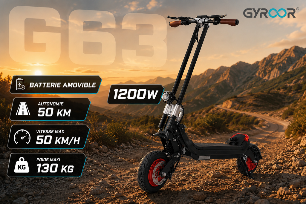 Trottinette électrique tout-terrain G63 Gyroor 1200W
